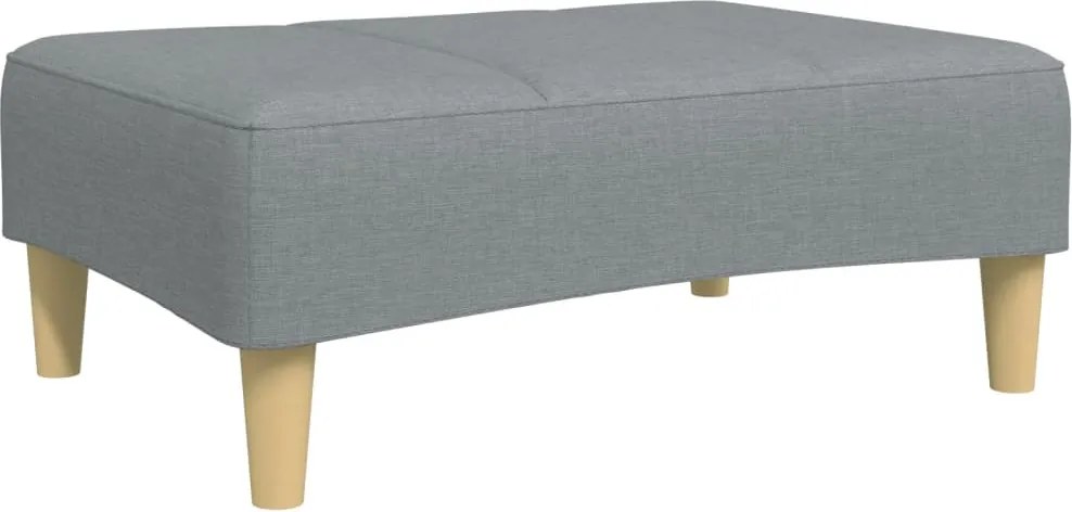 vidaXL világosszürke szövet lábzsámoly 77x55x31 cm