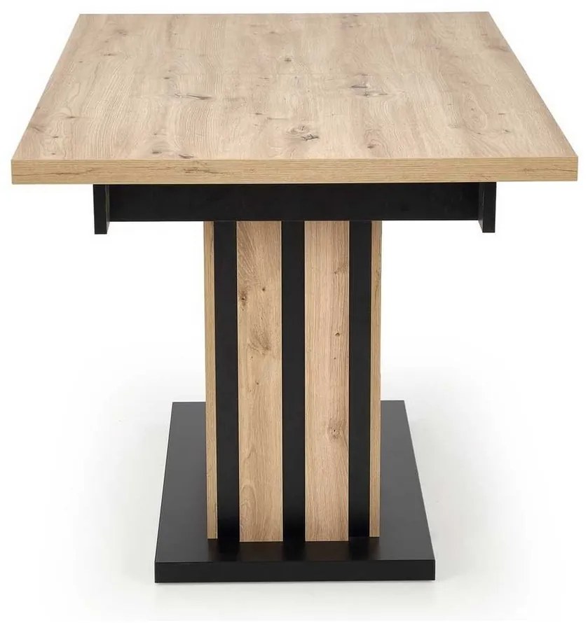 Lamello étkezőasztal 160 cm, artisan tölgy / fekete