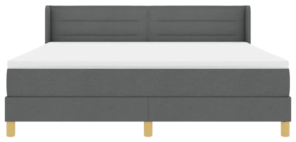 Boxspringágy Matrac, sötétszürke, 180 x 200 cm, szövet