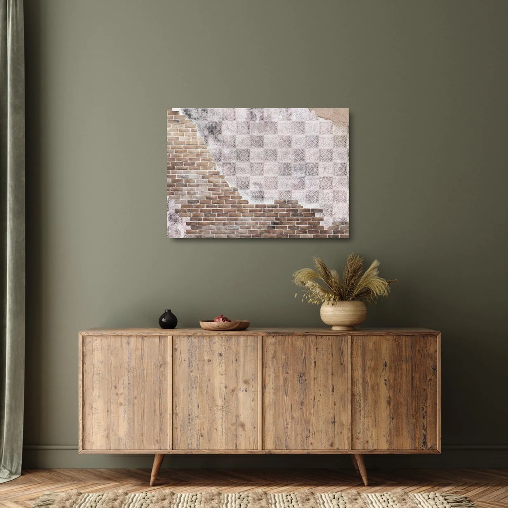 Üveg kép - Téglafal (70x50 cm)