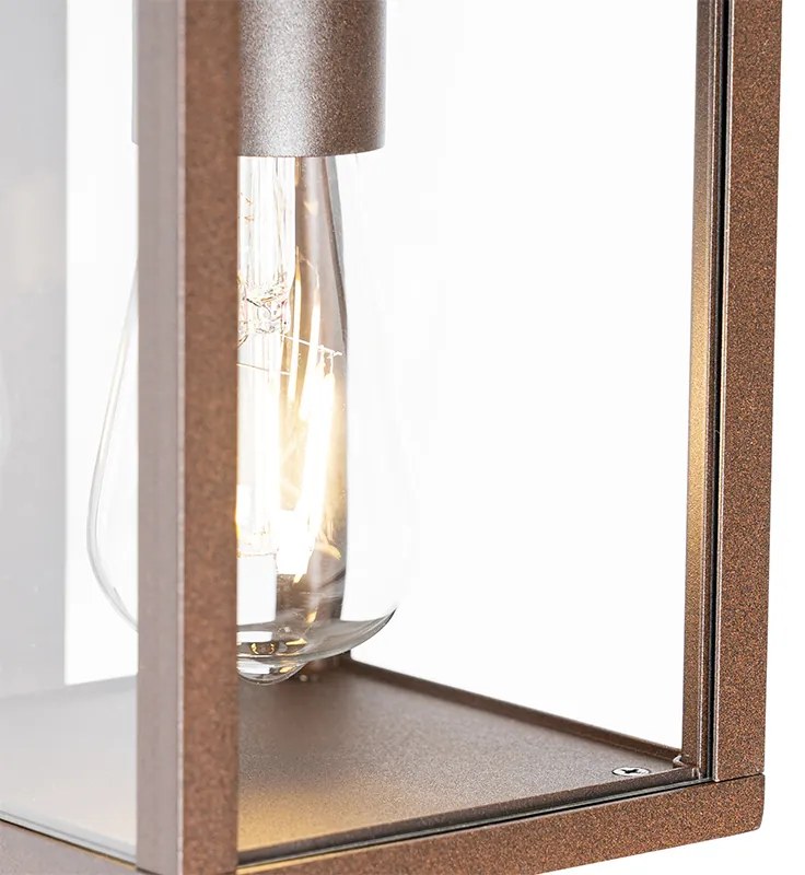 Kültéri fali lámpa rozsdabarna mozgásérzékelővel IP44 - Charlois