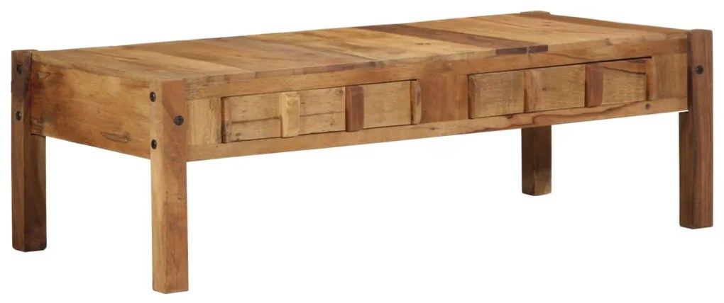 Dohányzóasztal 110x55x35 cm Tömör fa újrafelhasználva