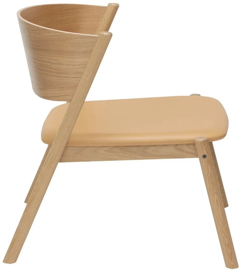 Világosbarna fotel Oblique – Hübsch