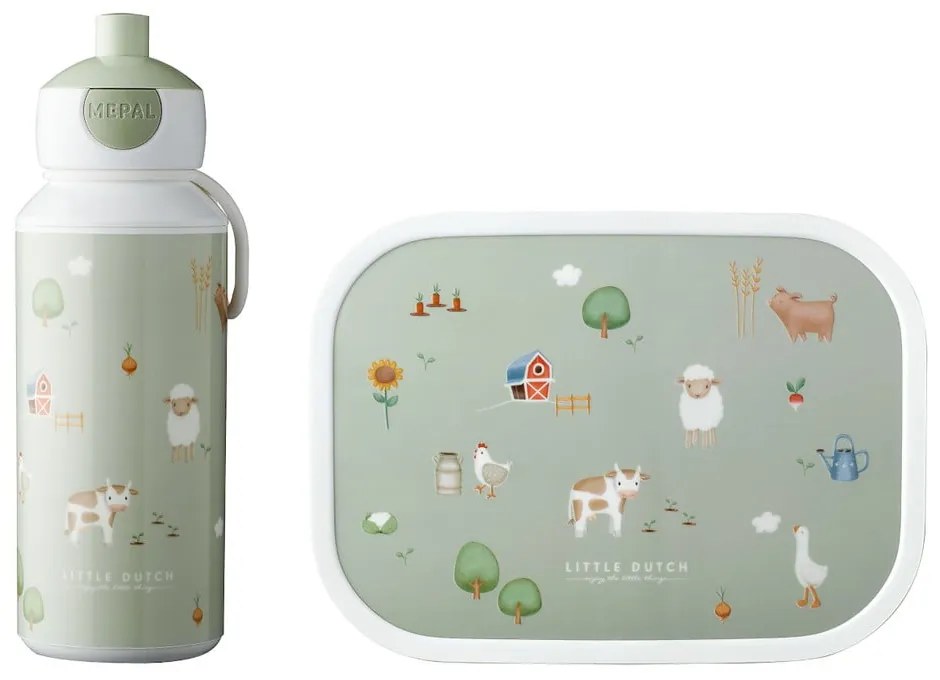 Gyerek uzsonnás doboz palackkal Little farm – Mepal