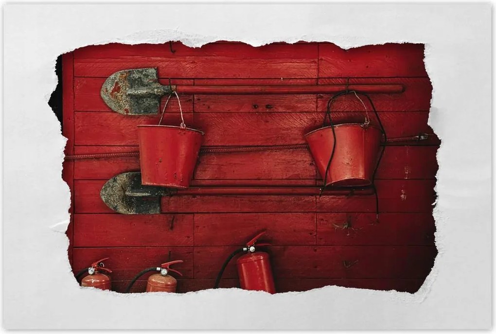 Poszterek 60x40 Tűzoltó szerszámok vödrök