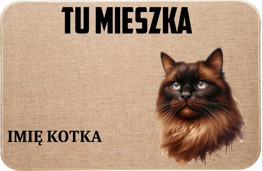 Lenvászon Lábtörlő Cicával Itt Lakik Prémium Minőség