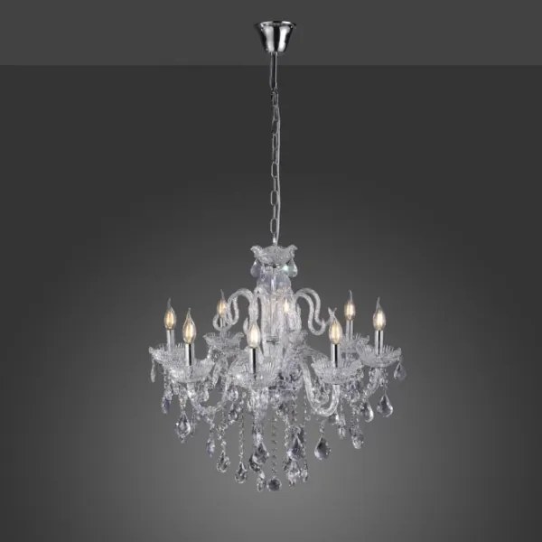 Paul Neuhaus 3081-00 - Kristálycsillár láncon GRACIA 8xE14/40W/230V