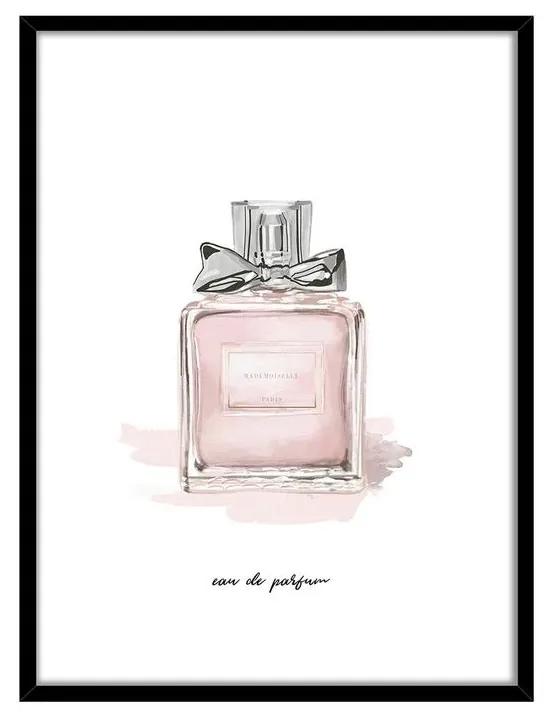 Keretezett poszter, parfüm, 30x40 cm, púderrózsaszín - PARFUM