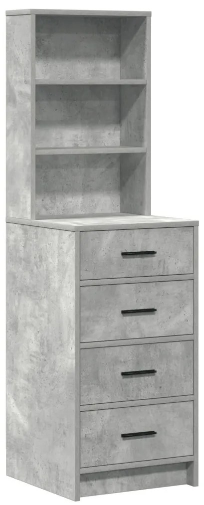 Öltözködőasztal fiókkal 3 pcs Szürke 40 x 41 x 135 cm Faanyag