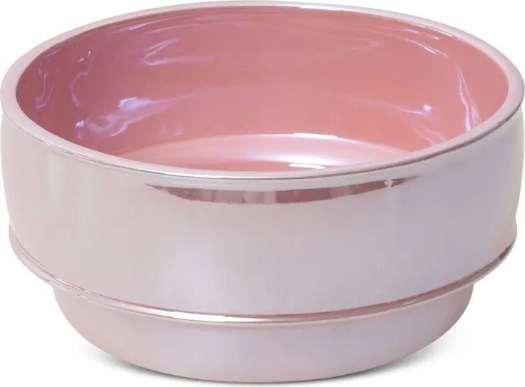 Dekorációs tál SIMONA1 20x10 Eurofirany rózsaszín gyöngyházfényű