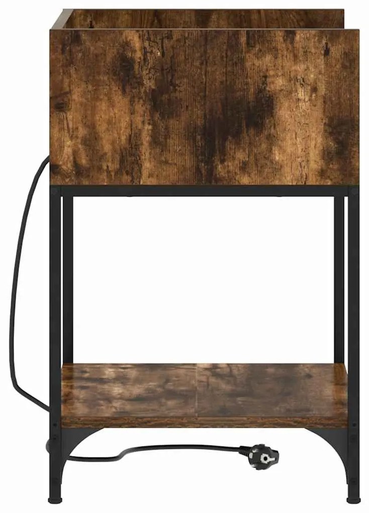Éjjeli Szekrények 2 pcs Füstölt tölgy 40 x 40 x 61 cm Faanyag