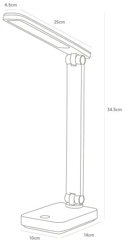 Zuma Line 1949-BK-LED Újratölthető asztali lámpa LED/8W/1200mAh 3000/4500/6000K fekete