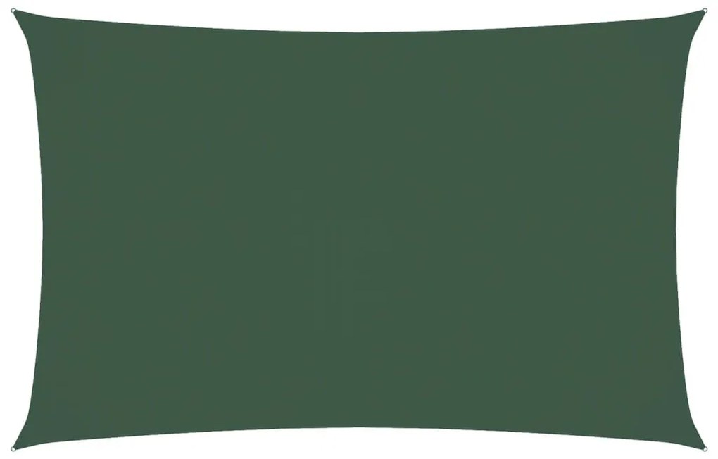 sötétzöld téglalap alakú oxford-szövet napvitorla 5 x 8 m