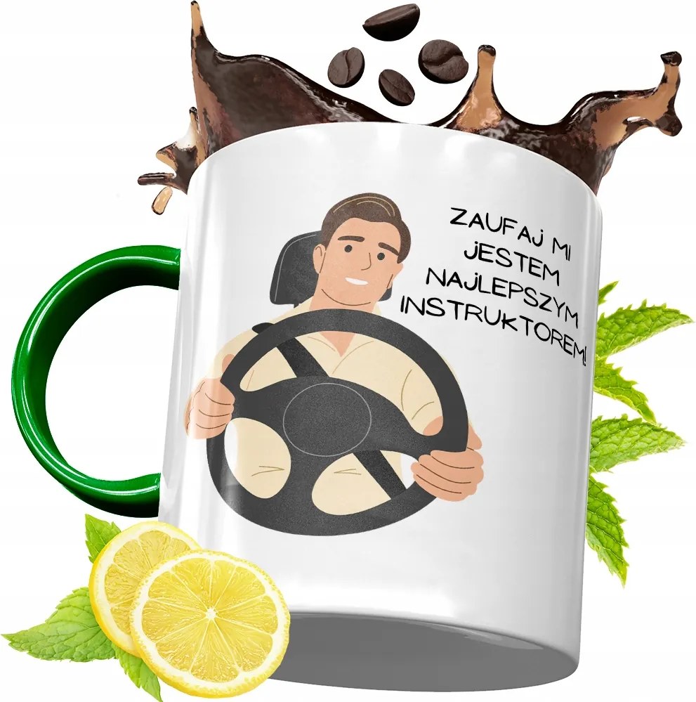 Zöld Bögre Oktatónak Születésnapi Ajándék fényképes nyomtatással