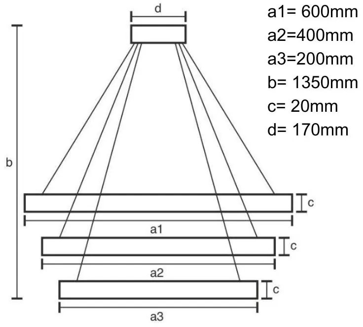 NEDES J4301-B Modern Led Függesztett Lámpa IP20