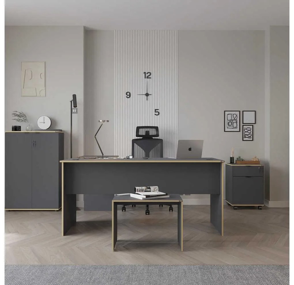Sarok PC asztal Raven (antracit + tölgy) . 1109410