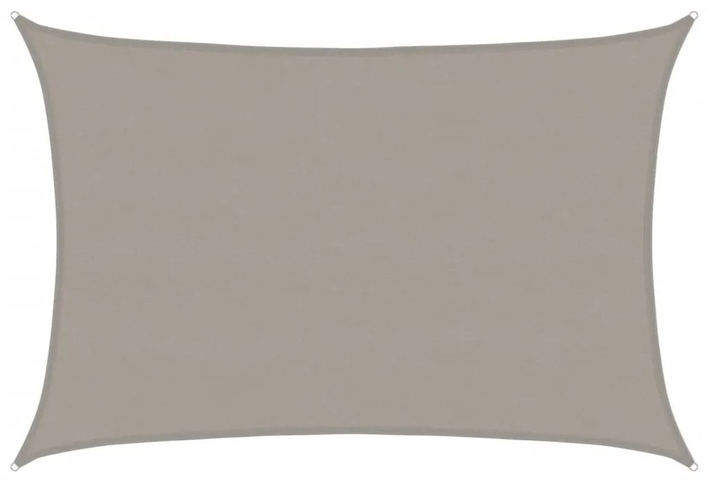 világosszürke négyszögletű HDPE napvitorla 160 g/m² 5x7 m