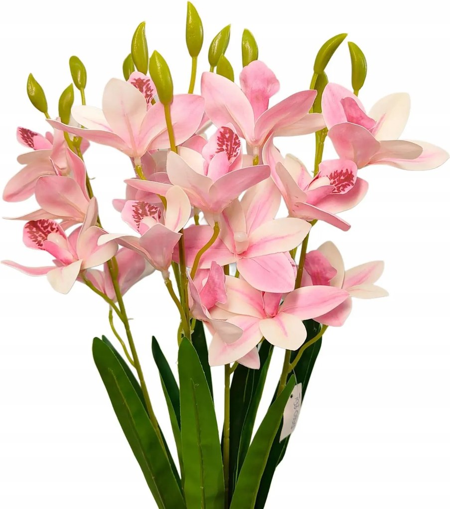Orchidea csokor gumírozott krém rózsaszín