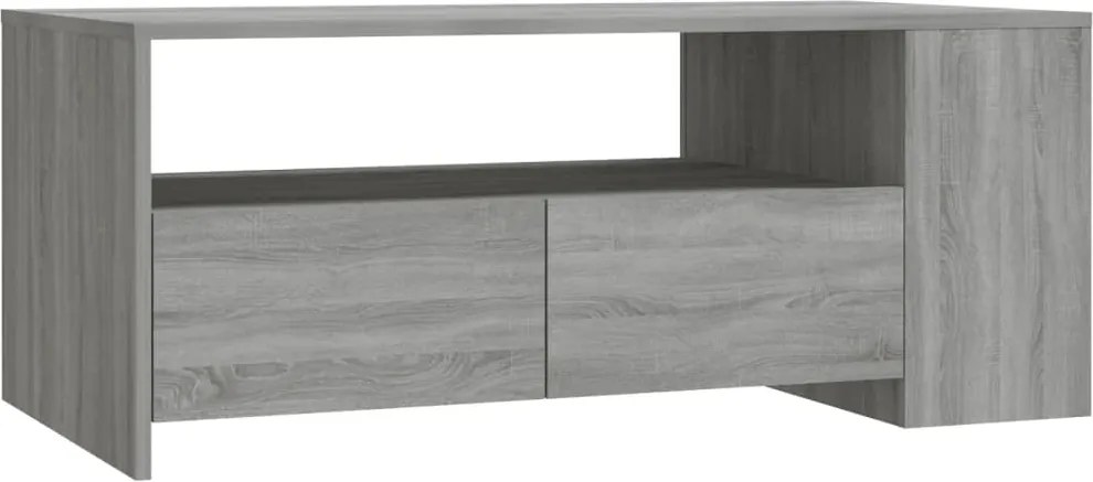 vidaXL szürke sonoma színű szerelt fa dohányzóasztal 102 x 55 x 42 cm