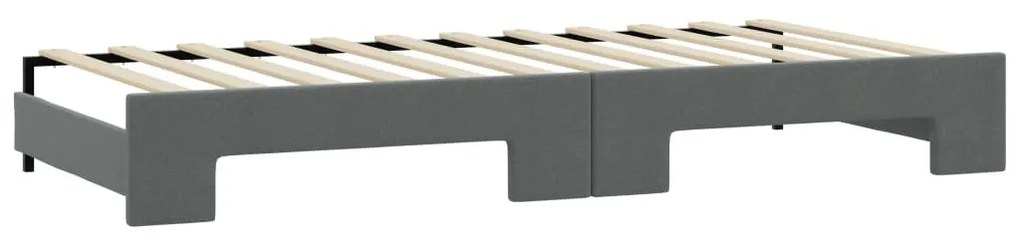 sötétszürke kihúzható szövet heverő 100 x 200 cm