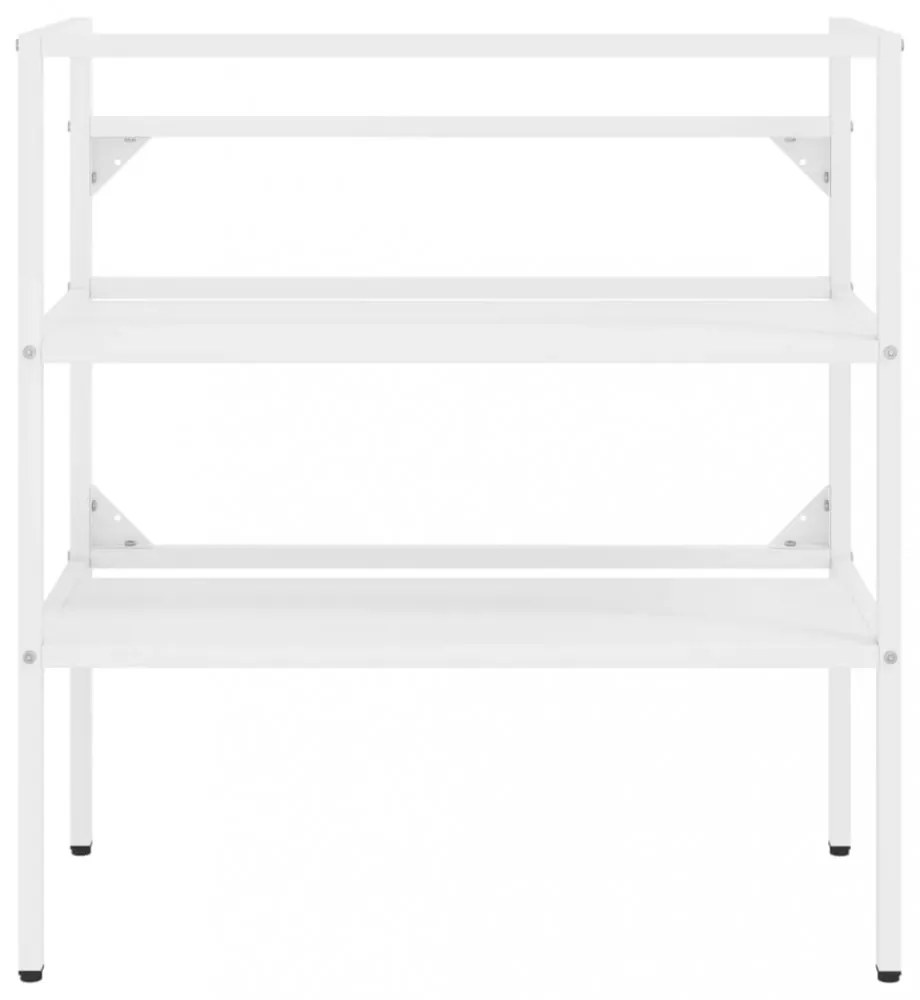 fehér vas fürdőszobai mosdókagylókeret 79 x 38 x 83 cm