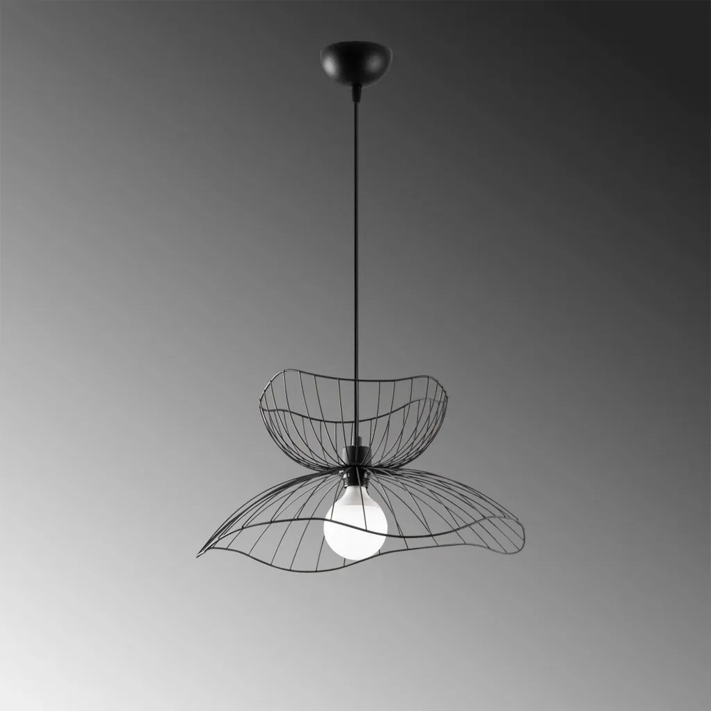 Farac 6380 fekete fém függőlámpa, Ø50 cm