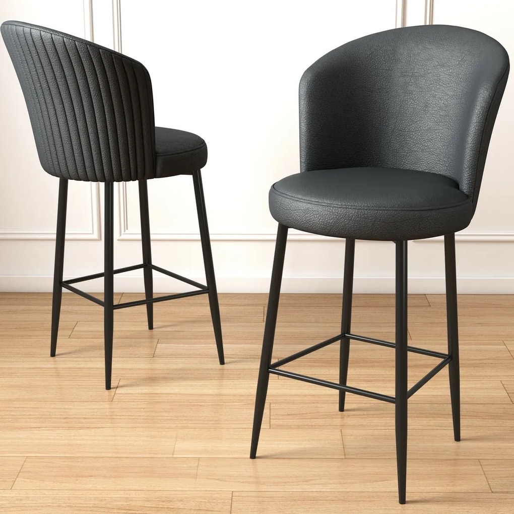 Uras Anthracite and Black bárszék szett, 2 db, 2 db