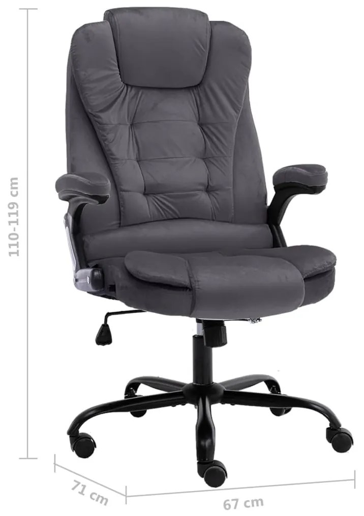 sötétszürke bársony irodaszék