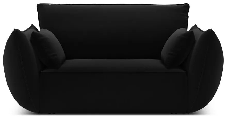 Fekete bársony fotel Vanda – Mazzini Sofas