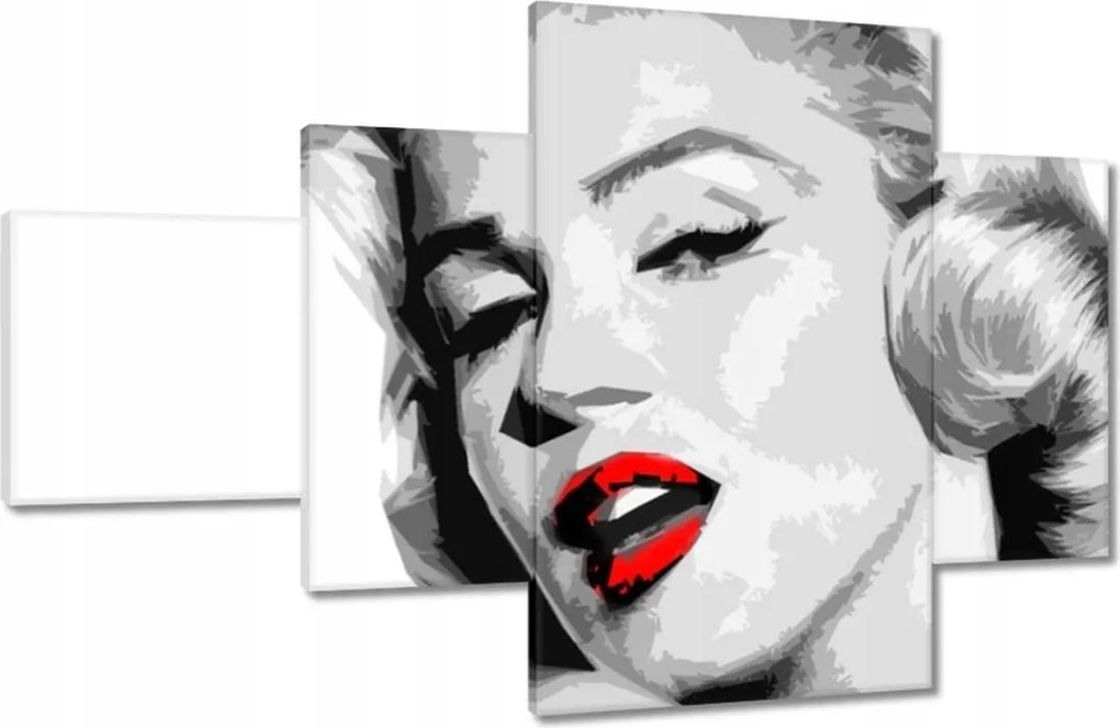 Vászonkép 130x80 Marilyn piros ajkak