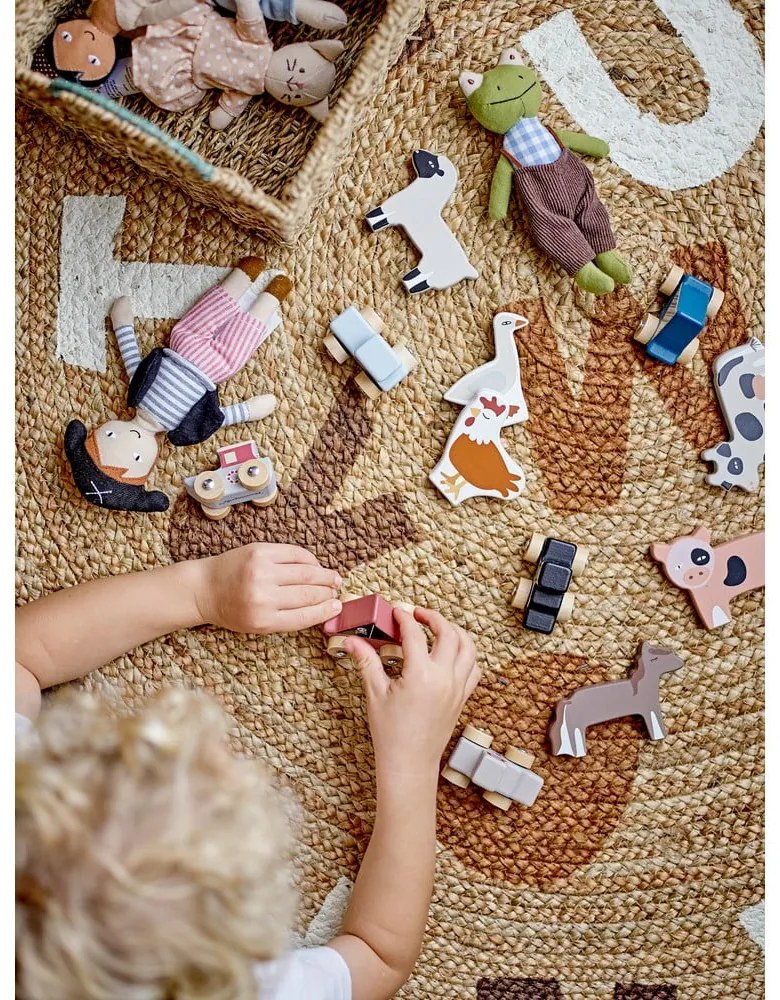 Natúr színű juta kerek szőnyeg ø 130 cm Dinne – Bloomingville Mini