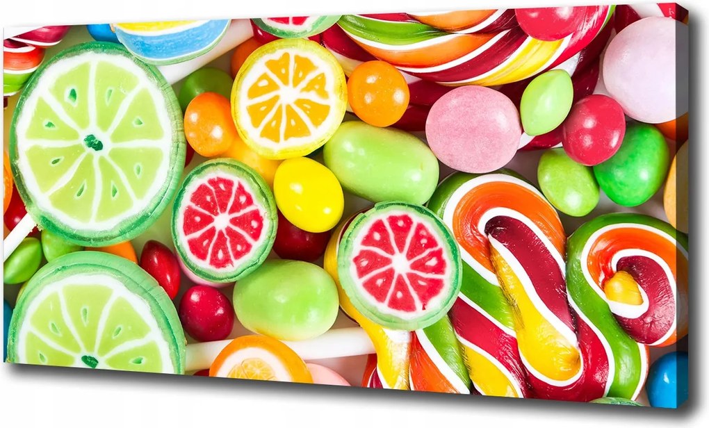Vászonkép Színes cukorka 100x70 cm