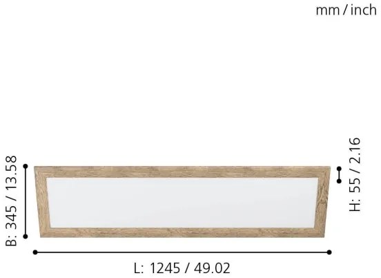 Eglo 99437 - LED Mennyezeti lámpa PIGLIONASSO LED/32W/230V 345x1245 mm