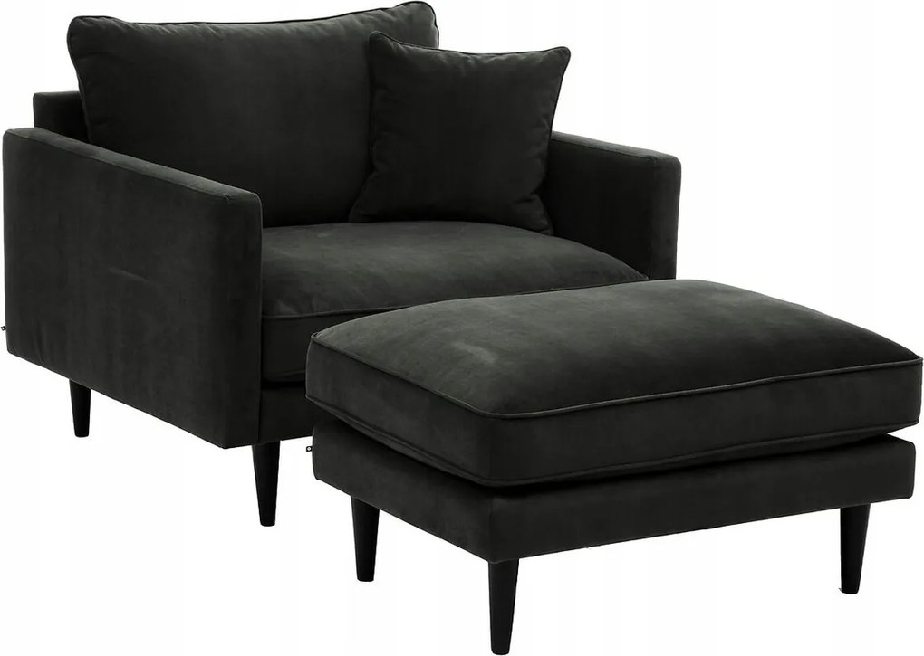 Nagy Kényelmes Khaki Pihenőszék Lábtartóval Ipari Nappaliba