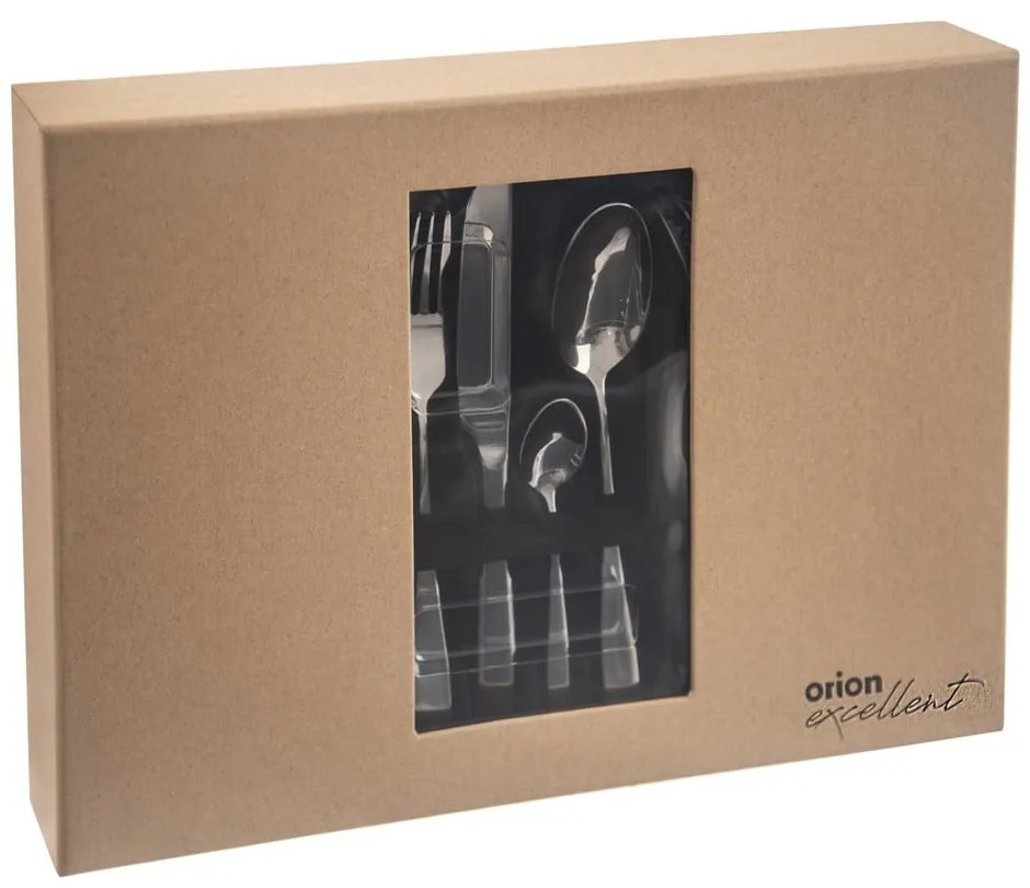 Ezüstszínű rozsdamentes acél evőeszköz készlet 24 db-os Mirror – Orion