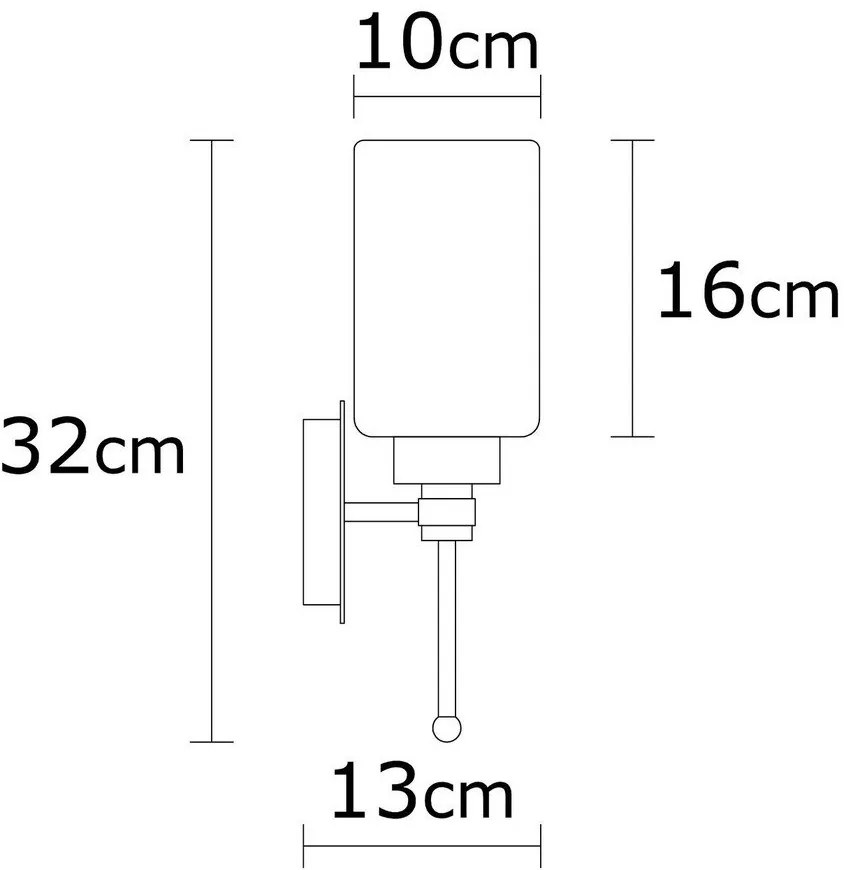 Fehér-ezüstszínű fali lámpa Balcova – Opviq lights