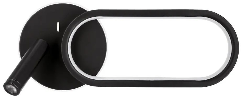Candellux MONET LED fali lámpa 13W+2W, 230V, 3000/4000/6000K, fekete CA1005