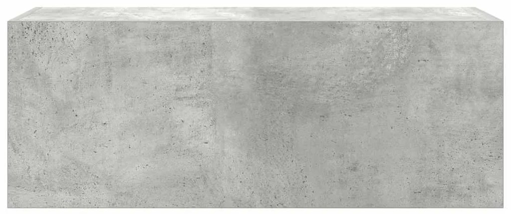 betonszürke szerelt fa fali fürdőszobaszekrény 80 x 25 x 30 cm