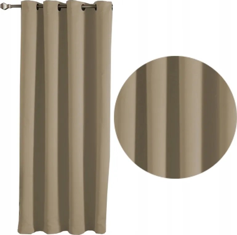 Vastag Függöny Blackout 145x245 Függöny Bézs mocca