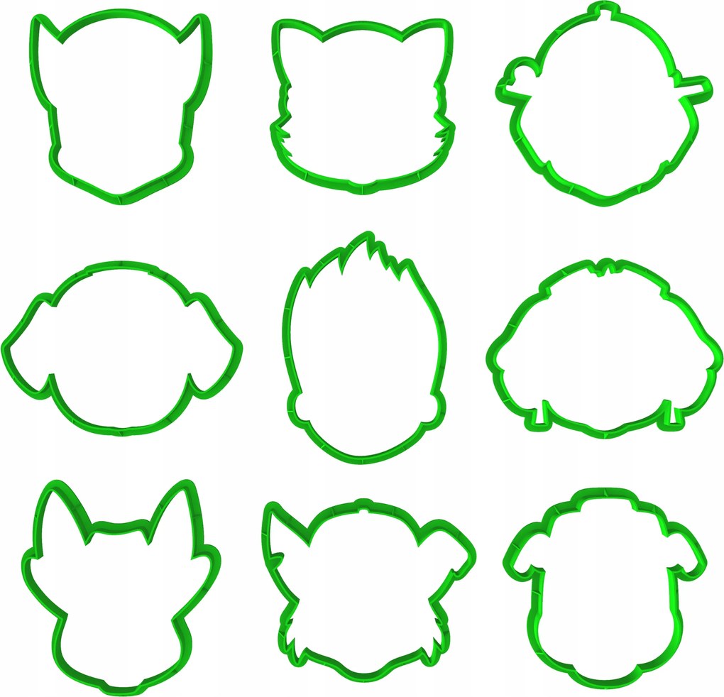 Sütemény lyukasztó forma Mese Mancs Őrjárat 8cm 9db-os szett