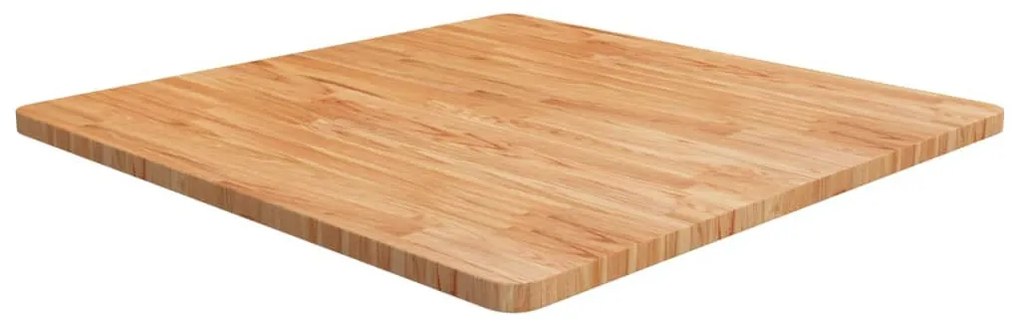 világosbarna kezelt tömör tölgyfa négyzet asztallap 80x80x2,5cm