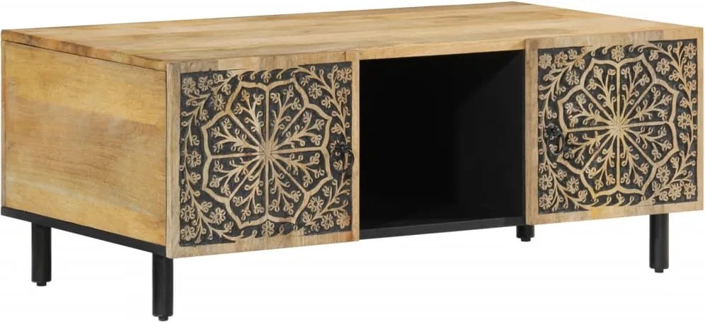 vidaXL tömör mangófa dohányzóasztal 100 x 54 x 40 cm