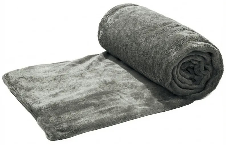 Szürke CALMI mikroplüss takaró 150x200 cm