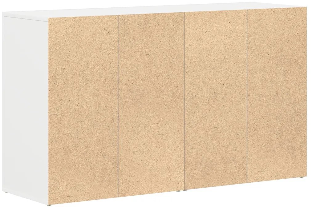 Fehér Oldalszekrény Fehér Fa 120 x 36 x 69 cm Tárolás