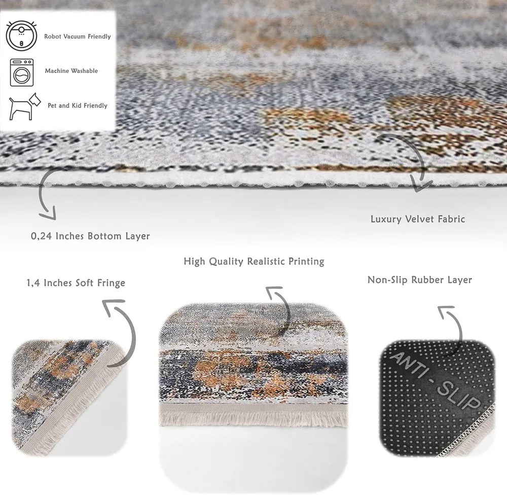 Szürke szőnyeg 160x230 cm – Mila Home