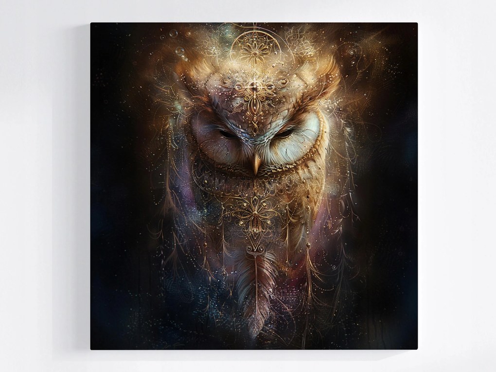 Poszter Madár Bagoly Bölcsesség Boho Fantasy Mágia Szimbólum 80x80