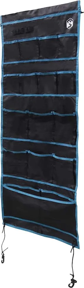 vidaXL Tárolótáska tárolóval Fekete és Kék 125 x 48 cm oxford