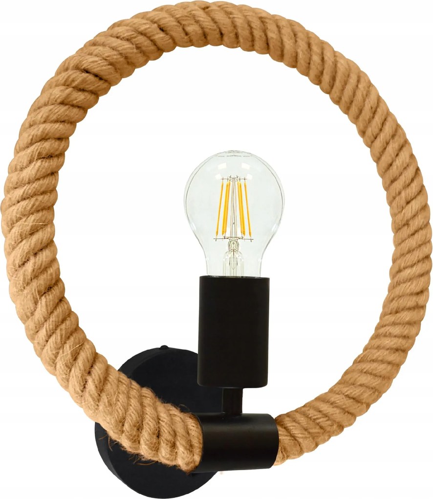 Arthur Modern Boho Loft Ipari Fali Lámpa E27 Kötéllel