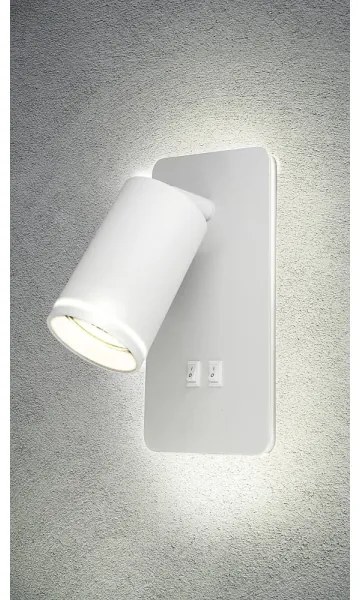 LED Fali spotlámpa PARIS 1xGU10/10W/230V + LED/6W/230V fehér