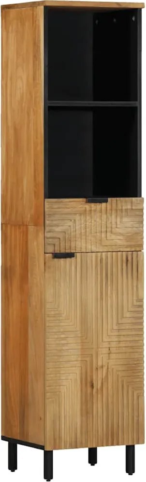 vidaXL barna tömör mangófa fürdőszobaszekrény 38 x 33 x 160 cm